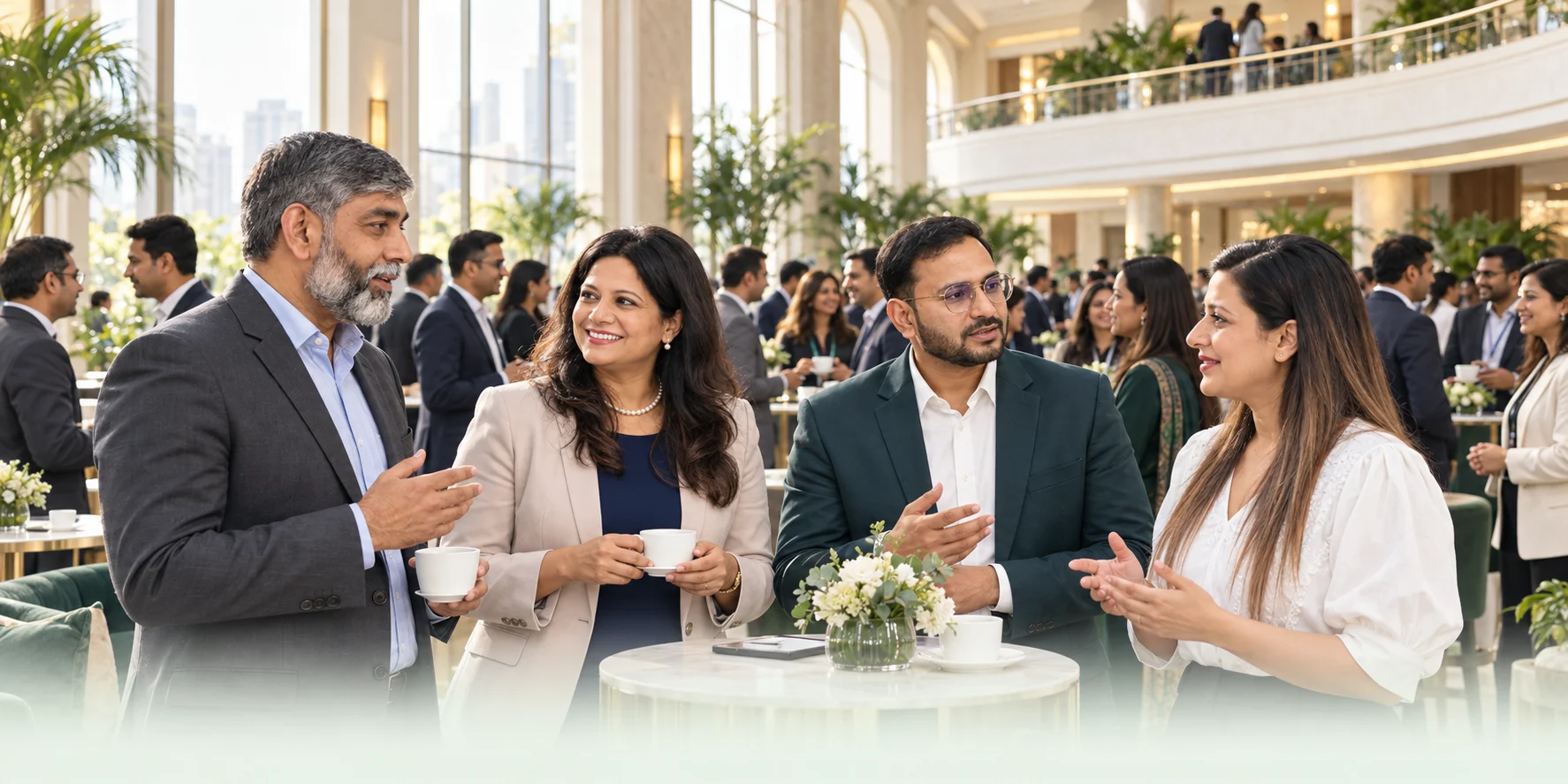 Illustrative gathering of Indian finance professionals